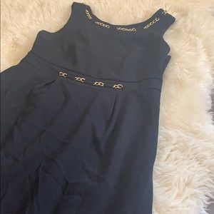 Black and gold chain link dress